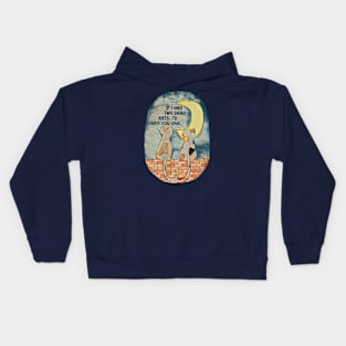 Two Cats and The Moon Kids Hoodie